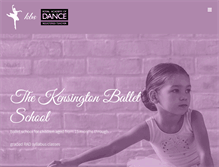 Tablet Screenshot of kensingtonballet.com